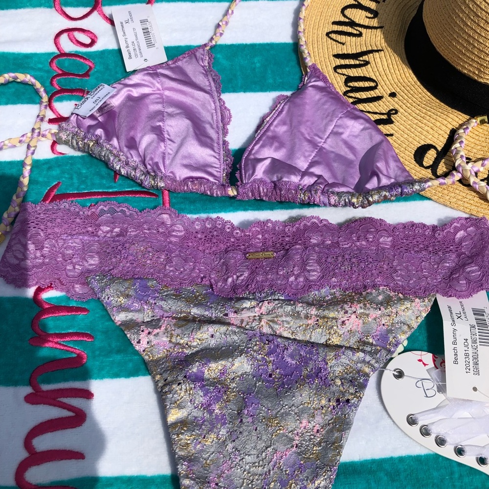 NWT Beach bunny Sugar Magnolias lavender XL set - Picture 11 of 16